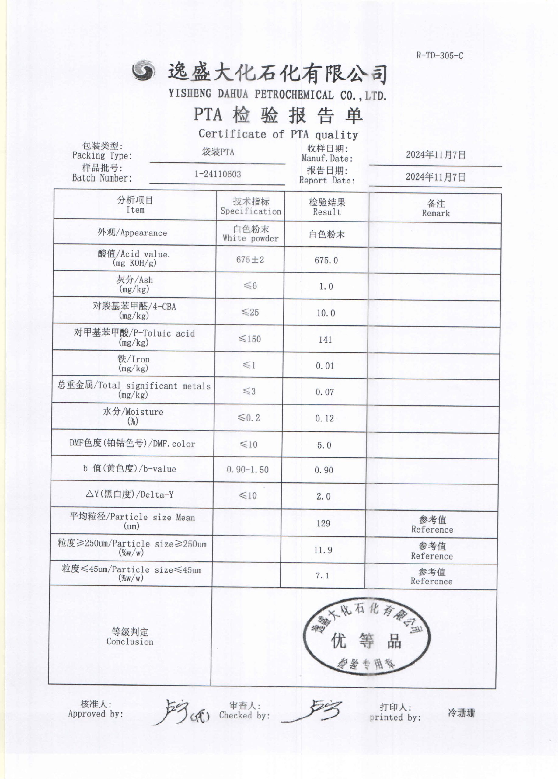 逸盛对苯二甲酸